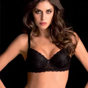 Reggiseno Giselle - Love&Bra - Reggiseno a fascia in pizzo con imbottitura graduata e ferretto. Interno coppa in cotone. Nelle le taglie più grandi il girotorace è più alto e le spalline più larghe. Valorizza il décolleté sempre con il massimo sostegno.