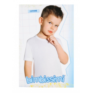 MAGLIA girocollo BIMBISSIMI TM61R COTONE BIANCO vittorio di vincenzo srl