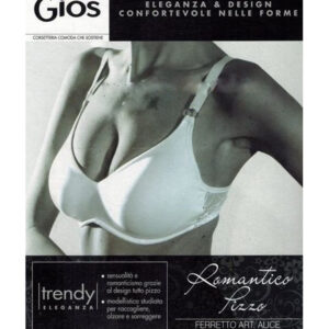 Reggiseno GIOS Alice: Eleganza senza tempo e comfort impeccabile. Poliammide pregiata per un sostegno sicuro e una silhouette sensuale. La tua bellezza esaltata con sicurezza.