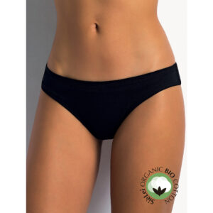 Slip Sièlei 1447 in cotone biologico, ipoallergenico e comodo, con cucitura centrale e linee eleganti. Perfetto per chi cerca comfort e sostenibilità.