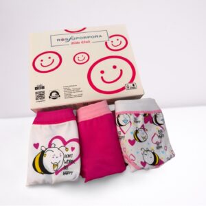 Slip Rossoporpora Kids Club - Tris confezione da 4 pezzi: slip in cotone elasticizzato con fantasie allegre. Morbidi, resistenti e traspiranti. Taglie dai 2/3 ai 13/14 anni.